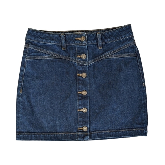PAC Sun Pacific Sunwear Women's 27 Short Denim Button Down Mini Skirt Y2KCORE - Picture 4 of 13